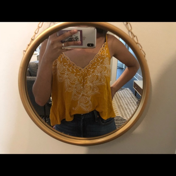 Floral Yellow Flowy V-Tank from Forever 21 - Picture 4 of 4